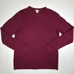 Suéter LL Bean para mujer 100 % cachemir borgoña mediano cuello redondo clásico suave usado en excelente estado - Imagen 1 de 8