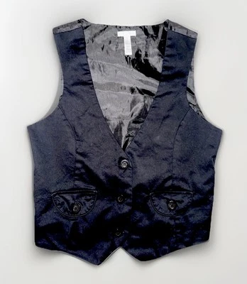 Ambiance女式3扣黑色背心 — 第 1/4 张图片