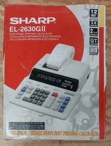 Sharp EL-2630GII 12 Digit Electronic Printing Calculator Free Shipping - Picture 1 of 2