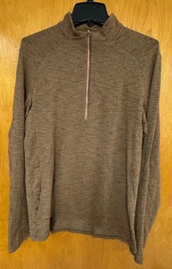 Lululemon Herren 1/2 Zip Langarm Pullover Surge Large Braun Polyester Nylon - Bild 1 von 4