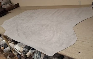LEATHER BLEND HIDE 2.5 SQUARE METRES IN DOVE GREY, 85% LEATHER, 15% POLY. - Picture 1 of 5