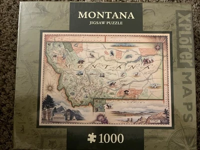 Montana State Xplórer Maps 1000 Jigsaw Puzzle by Masterpieces Explorer USA - Image 1 of 4