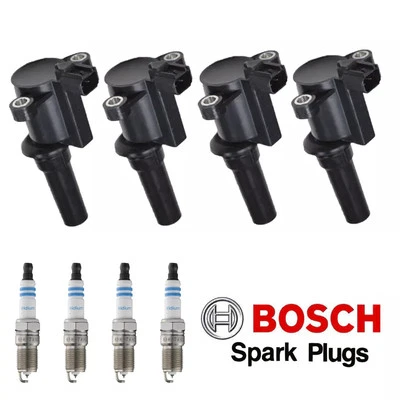 For Ford Taurus 3.4L 96-99 UF162 Ignition Coil & Bosch Iridium Spark Plug Set - Image 1 of 4