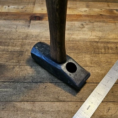 Martillo WARWOOD de colección • Herramienta de martillo cruzado LINEMANS de doble bisel ☆ EE. UU. Foto 1 de 4