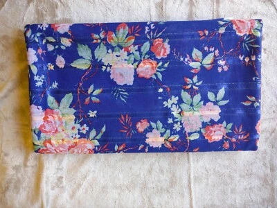 Fabric ~ Floral on Blue Background ~ 108 L x 60 W (3 Yards) ~ Soft, Lightweight - Image 1 of 4