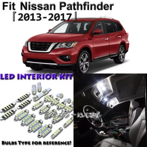 12 x White Interior LED Lights Package Kit For Nissan Pathfinder 2013- 2016 2017 - Picture 1 of 11