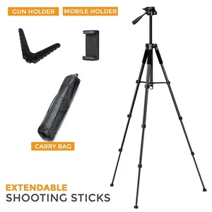Telescopic,shooting sticks, hunting shooting stand,Gun rest,tripod stalking rest - Picture 1 of 7