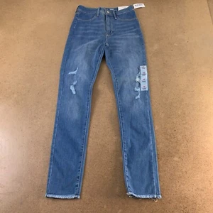 Old Navy Girls 14 Extra High-Waisted Rockstar 360 Stretch Ripped Jeggings NWT - Picture 1 of 5