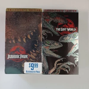 Jurassic Park Lot VHS 2000 Collectors Edition New Sealed Lost World Blockbuster - Picture 1 of 5