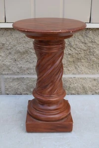 Pedestal Estatua Yeso Antiguo, Acabado Grano Madera, 12 1/2" ht. (CU508) - Imagen 1 de 11