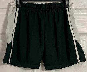 Team Basics Youth Athletic Shorts Size Large Green And White Nwt Active Dry   - Picture 1 of 17
