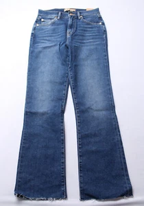 7 For All Mankind Women's High Waisted Slim Kick Jeans CD4 Blue Print Size 26 - Picture 1 of 6