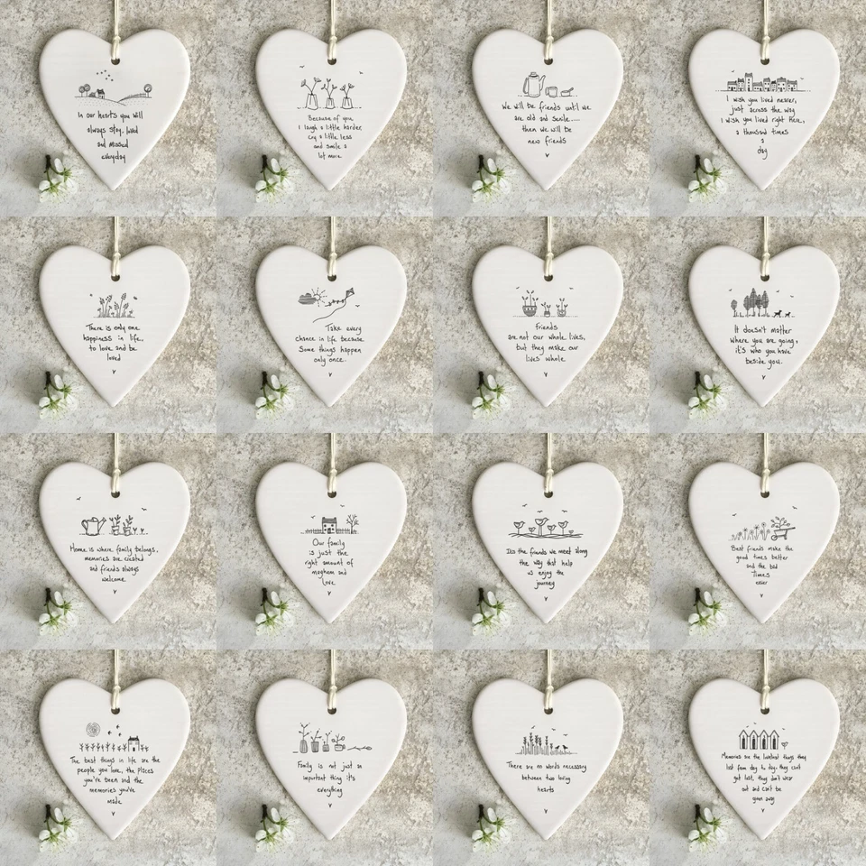 Este de la India Varios Sentimiento de Agujero Corazón Redondo Colgante de Porcelana Bamboleante  Foto 1 de 1