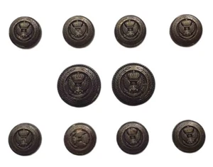Jos A Bank Blazer Buttons Set Antique Gold Brass Crown Eagle Anchor Y2M Men's - Picture 1 of 1