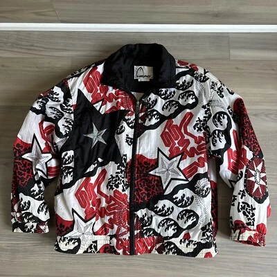 Jaqueta de tênis feminina vintage Head Windbreaker preta vermelha branca totalmente forrada tamanho M - Imagem 1 de 4