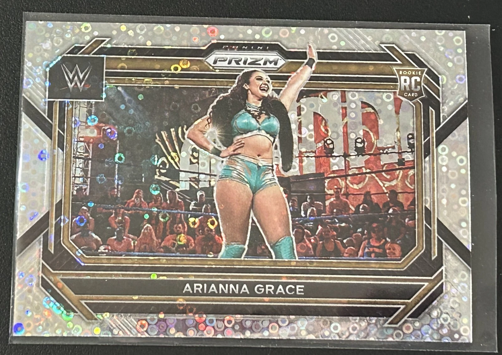2023 Panini Prizm WWE #76 Arianna Grace RC Undercard Disco Prizm