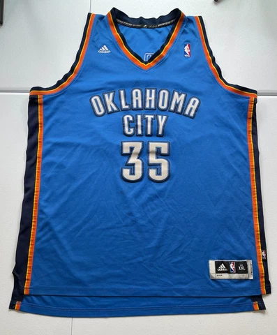 Adidas Oklahoma City Thunder Jersey Mens 2XL Blue Kevin Durant NBA Swingman Cover