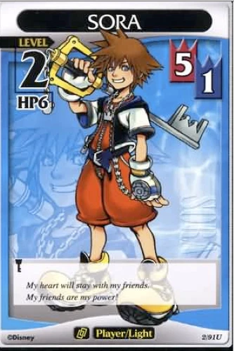 KINGDOM HEARTS TCG Base Set 2/91U SORA Level 2 NM Disney Trading Card Game ccg - Image 1 of 1
