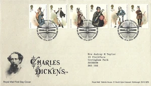 Bicentenario nascita 2012 di Charles Dickens Tallents casa annullo primo giorno copertina - Foto 1 di 1