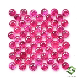 3 mm Natural Ruby Round Cut Lot 66 Pcs 10.05 CTS Calibrated Loose Gemstones GF - Picture 1 of 6