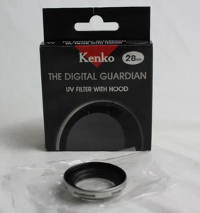 Kenko 28mm Digital Guardian UV Lens Camera Filter w/ Hood - Made In Japan NEW - Picture 1 of 2