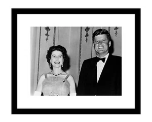 John F Kennedy & Queen Elizabeth II photo 8x10 print England crown president JFK - Picture 1 of 2