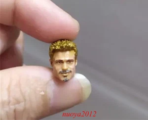 1:18 Brad Pitt Head Sculpt Carved For 3.75inch Male Action Figure Body Toys Doll - Picture 1 of 5