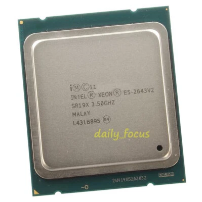 Intel Xeon E5-2643 v2 3.5 GHz LGA2011 6 cores 12 T SR19X CPU Processor 25 MB - Image 1 of 4