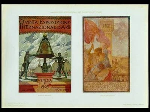 AFFICHES EXPOSITION VENISE -1910 -PHOTOLITHOGRAPHIE, AUGUSTO SEZANNE, DE KAROLIS - Picture 1 of 1