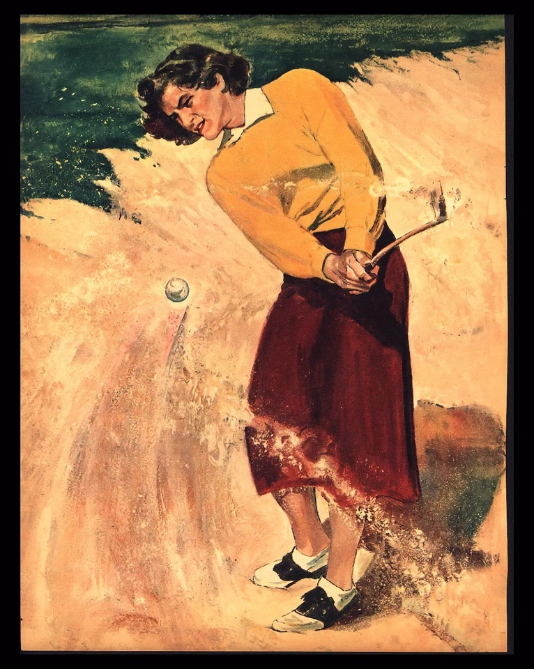 DE COLECCIÓN 1955 "BABE DIDRIKSON" MEDALLA DE ORO OLÍMPICA GANADORA REVISTA ARTE IMPRESIÓN Foto 1 de 1