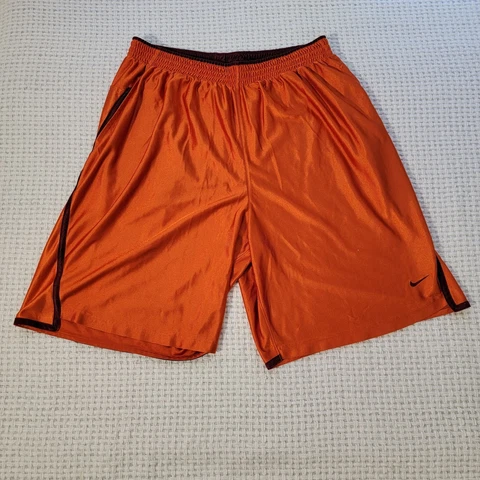 Vintage Virginia Tech Hokies Nike Athletic Shorts Men's Orange XL VT Swoosh Logo Cover