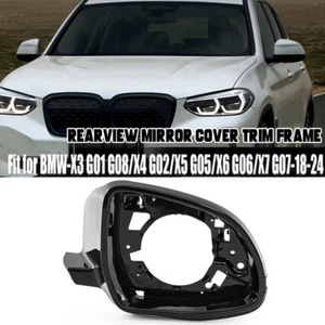 Derecho para BMW G01 X3 G02 X4 G05 X5 X6 2018~24 Espejo Soporte Anillo Marco Carcasa - Imagen 1 de 12