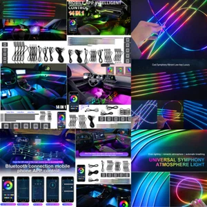 LED Acrylic Guide Fiber Optic Ambient Light Symphony RGB Car Atmosphere Interior - Bild 1 von 35