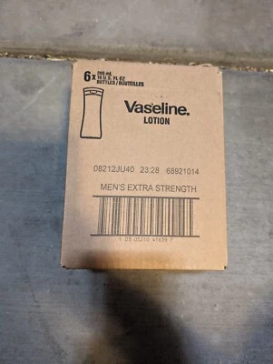 6 Pack Vaseline Men Extra Strength 3 In 1 Body Face Hand Lotion 10 fl oz each** - Image 1 of 4