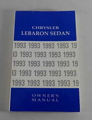 Manuale Dell'Owner / Manuale Chrysler Le Baron Sedan Anno 1993 - Immagine 1 di 2