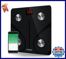 Smart Digital Bathroom Weight Fat Scale Body BMI Mobile Bluetooth Fitbit Sync