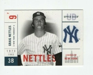 2001 UPPER DECK LEGENDS OF NEW YORK GRAIG NETTLES YANKEES #108 - Picture 1 of 5