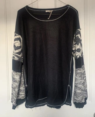 NUEVO CON ETIQUETAS Mystree Jersey Punto Cuello Redondo Blanco y Negro XS. Nuevo. Foto 1 de 4