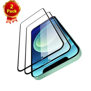 For iPhone 12 Pro Max 11 XR Full Coverage Tempered Glass Screen Protector Cover - Picture 1 of 23