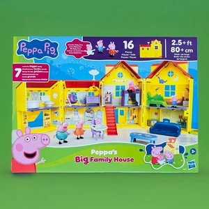 Peppa Pig und Baby Evie exklusives großes Familienhaus Spielset mit 3 Figuren, Rarität neu - Bild 1 von 15