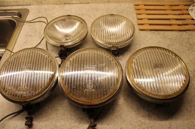 5 alte Scheinwerfer- 3 x BOSCH Halogen  910 R 19 - 2 x ZKW Scheinwerfer Oldtimer - Bild 1 von 4