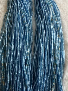 3X Tie on African Waistbeads |Belly Chain waistbead 43”Multi String Cass. - Picture 1 of 7