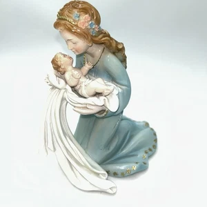Faro Por Virgen Romana Escultura Madre María y Niño Jesús Italia 6.5" 1989 De Colección - Imagen 1 de 10