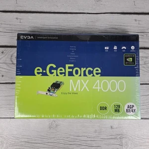 Nvidia EVGA e-GeForce MX4000 128MB 64-bit DDR PCI Low Profile Video Card NEW - Picture 1 of 11