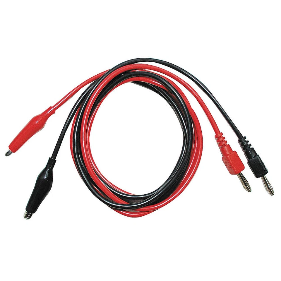 B&K PRECISION TL 5A Hook Clip Test Leads,Red/Black,Silicone 20FP83 - Image 1 of 1