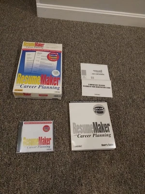  Resume Maker (PC, 1999) Windows 95 Windows 3.1 Disc SEALED  - Image 1 of 4