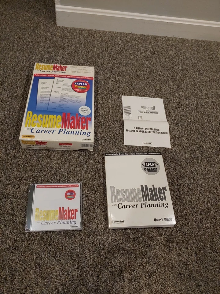  Resume Maker (PC, 1999) Windows 95 Windows 3.1 Disc SEALED  - Image 1 of 4