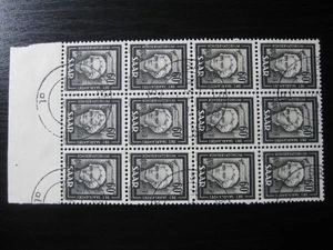 SAAR SAARLAND Mi. #273 scarce used stamp block of 12! CV $36.00 - Picture 1 of 1