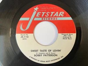 Bobby Patterson: 1968 US Jetstar Records 45: 'Sweet Taste Of Love' Funk Soul _NM - Picture 1 of 4