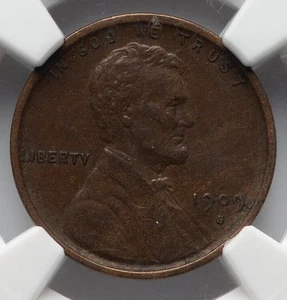 1909-S VDB Lincoln Wheat cent 1C penny - NGC VF35 -Graded by NGC - Picture 1 of 4